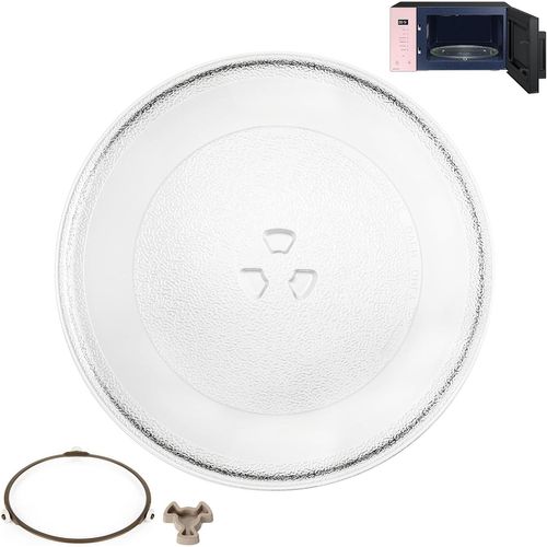 Plateau Tournant Pour Micro Ondes, Plateau Micro Onde Universel 25.5Cm Et Possède 3 Fixations Compatible, Assiette Micro Onde Pour Micro-Ondes, Cuisine, Salle À Manger[MAC1346]