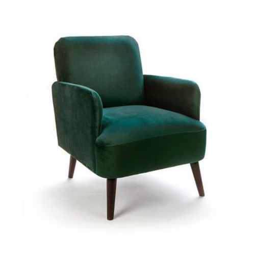 Drawer - Brooks - Fauteuil Rétro Velours - Vert