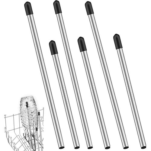 6Pcs Vaisselle Porte-Bouteilles Support, Porte-Bouteilles Pour Lave-Vaisselle Avec Capuchon Prolongé En Silicone Pour Tous Les Paniers À Vaisselle Courants[MAC1742]