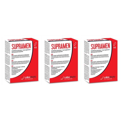 Labophyto Lot De 3 Stimulants Sexuel Rapide Supramen - 2 Gélules 