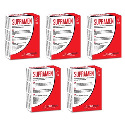 Labophyto Lot De 5 Stimulants Sexuel Rapide Supramen - 2 Gélules 
