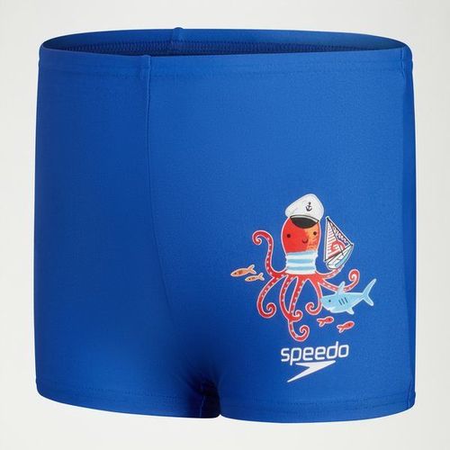 Boxer De Bain Garçon Imprimé 33 Cm Bleu/Blanc