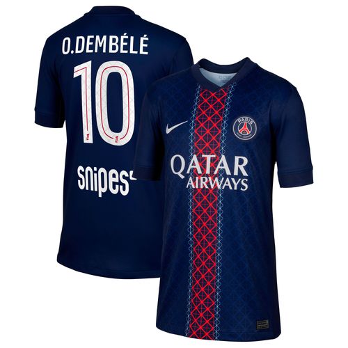 Maillot Domicile Stadium Psg Nike 25/26 - Enfant Avec Flocage O. Dembélé 10