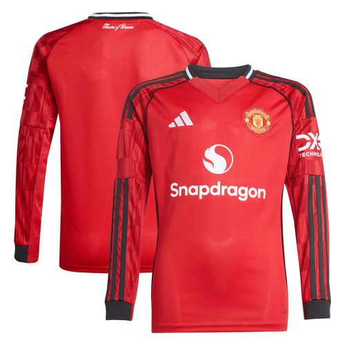 Maillot Domicile Manchester United Adidas 2025-26 - Enfant - Manches Longues