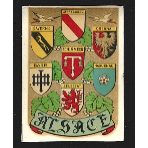 Décalcomanie Ancien Ville Écusson Alsace