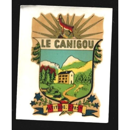 Décalcomanie Ancien Ville Écusson Le Canigou
