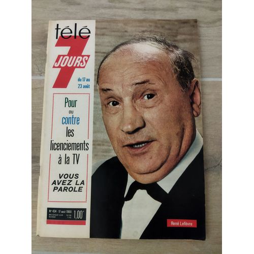 Télé 7 Jours 434 René Lefèvre Pierre Massimi Les Compagnons De Baal Nicole Croisille Christian Marin Rudolf Noureev