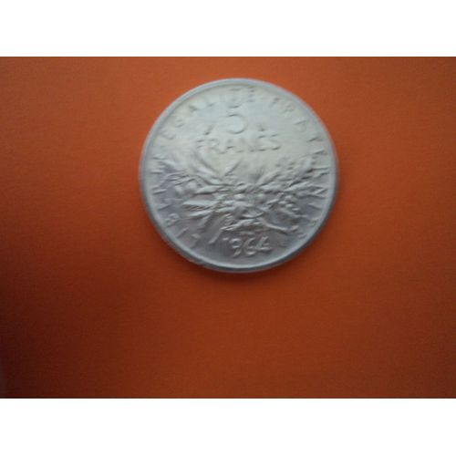 Pièce De 5 Francs Argent Année 1964