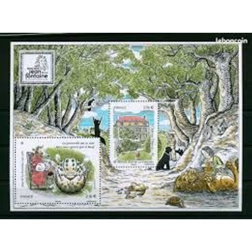 400ème Anniversaire De La Naissance De Jean De La Fontaine Poète : Illustration De Fables Feuillet 5509 Année 2021 N° 5509 5510 Yvert Et Tellier Luxe