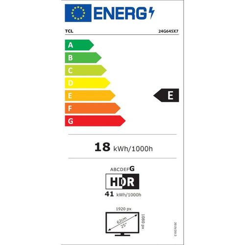 Ecran PC gaming QD-Mini LED Tcl 24G645 24" 300 Hz Full HD Noir et Gris