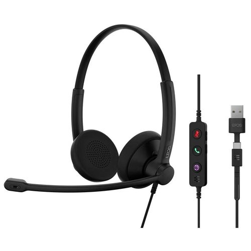EPOS IMPACT 100 Series - Micro-casque - sur-oreille - filaire - USB-A, USB-C - noir