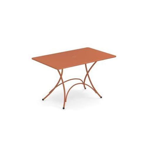 Emu - Table Pliante Rectangulaire Pigallet - Rouge Ã©Rable  - Rouge
