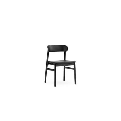 Normann Copenhagen - Chaise Herit  - Spectrum Cuir Noir - Noir  - Noir