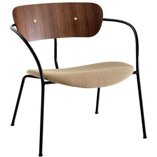 Andtradition - Chaise Lounge Pavilion Av6 - Noyer Laquã© - Vidar 333 - Armature En Laiton  - Marron