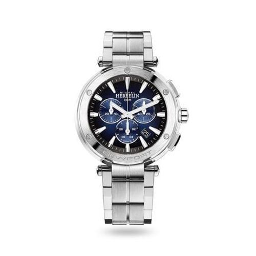 Herbelin - Montre Homme Newport Bleu Foncã© 37688b35  - Argentã©