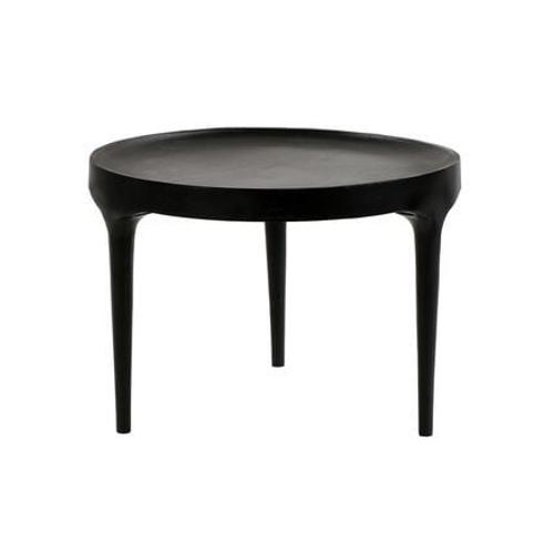 Pomax - Table Basse Ronde En Aluminium  Trip  - Noir