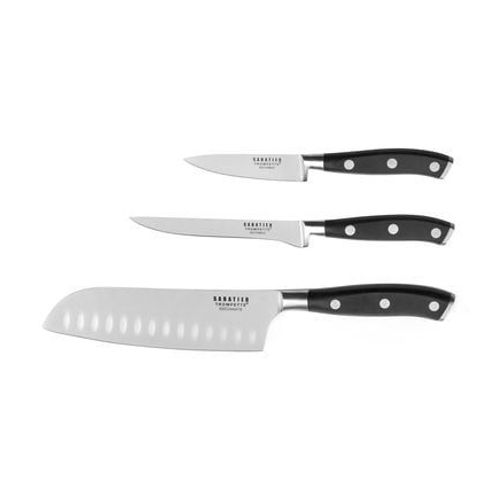 Sabatier Trompette - Vulcano - Set 3 Couteaux De Cuisine  - Gris