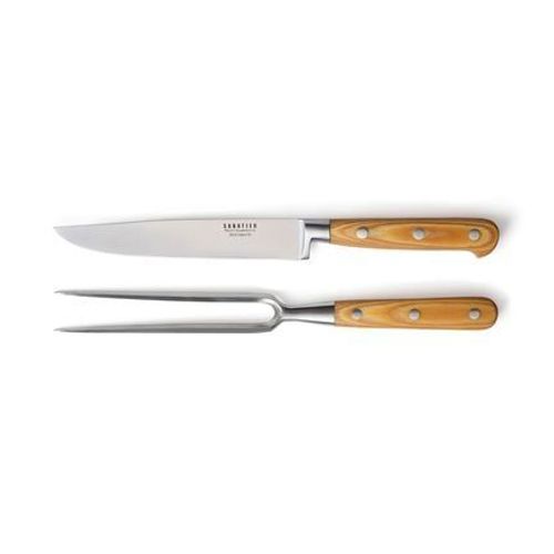 Sabatier Trompette - Essentiel - Couteau & Fourchette Ã  Dã©Couper  - Marron