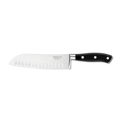 Sabatier Trompette - Vulcano - Couteau Santoku 18cm  - Noir