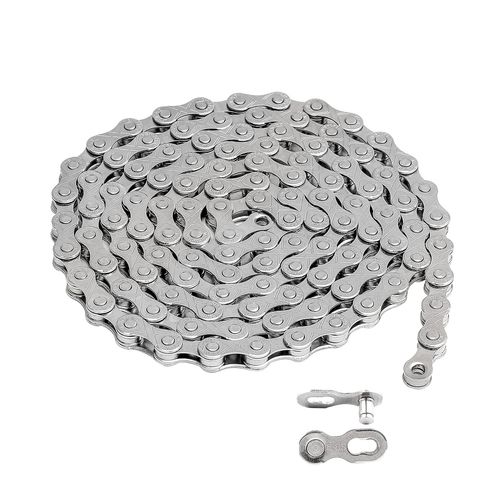 Bicycle Chain 6/7/8 Speed,1/2 X 3/32 Inch Bicycle Chain,Special Steel Bicycle Chain For Bmx,Road Mountain Bike,Racing Bike,Sports Bike,Racing Bike,116 Links Silver