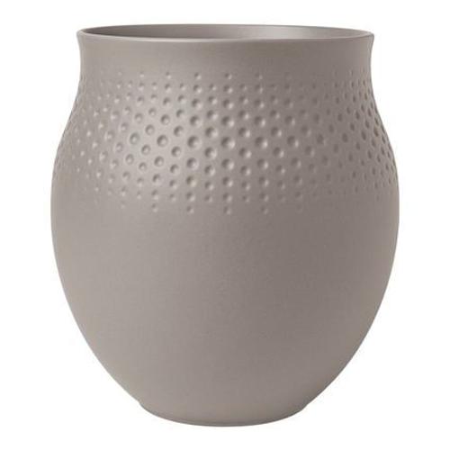 Villeroy & Boch - Manufacture Collier taupe Vase Perle grand  - Beige