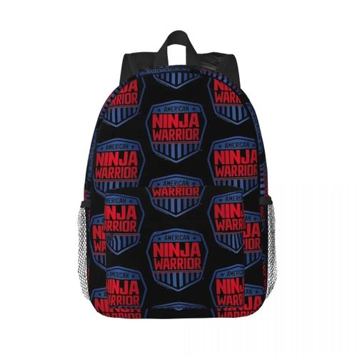 American Ninja Warrior Premium. - T-shirt officiel pour filles et garcons, sac à dos etudiant grande capacité, sac à dos léger et imperméable