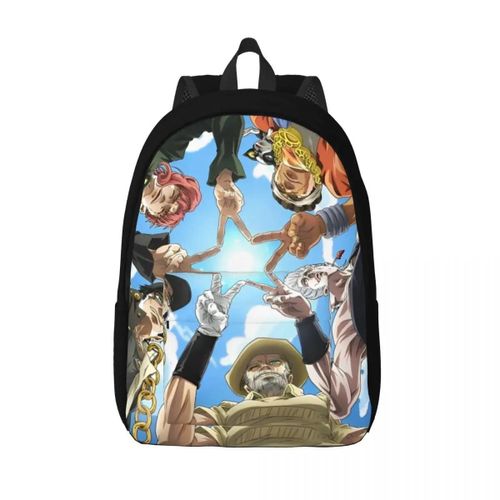 Sac à dos en toile pour adolescents, personnages de JoJo's Bizarre Adventure, pour le sport, le lycée, le travail, pour hommes et femmes