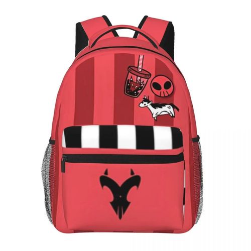 Sac à dos d'etudiant grande capacité pour filles et garcons Hazbin-Hotel, léger et étanche, 17 pouces