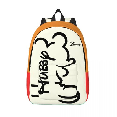Cartable Hubby Joyeuse Saint-Valentin Fermeture éclair Mickey Mouse Dessin anime etudiant Cadeau Kawaii Cartable Camping