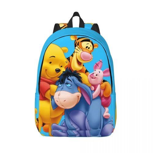 Sac à dos Winnie l'ourson pour homme et enfant, ideal pour le travail, le bureau ou la rentrée scolaire