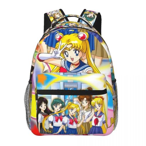 Sac à dos Sailor Moon pour filles et garcons, grande capacité, léger et étanche, 43 cm