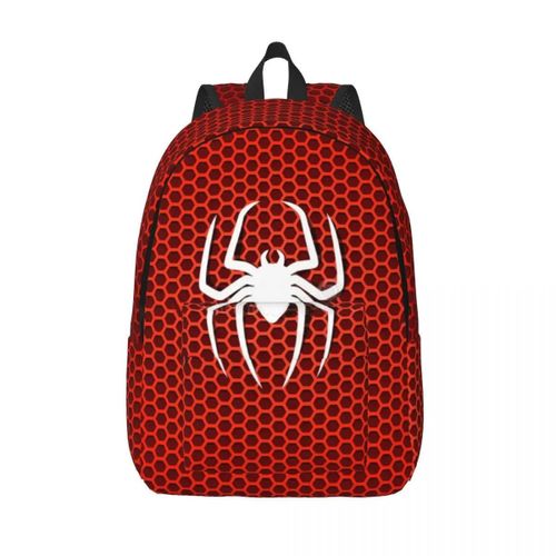 Sac à dos personnalise en toile d'araignée hexagonale pour ordinateur portable, pour hommes et femmes, cartable basique pour ecoliers, etudiants, sacs Spider Man