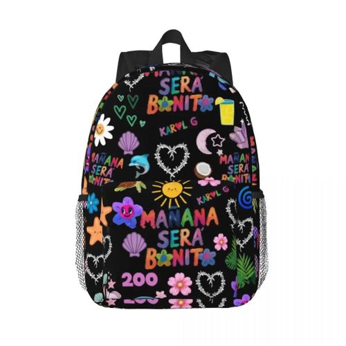 Manana Sera Bonito Karol G Sac à dos d'etudiant grande capacité pour filles et garcons Sac à dos léger et imperméable 15 pouces