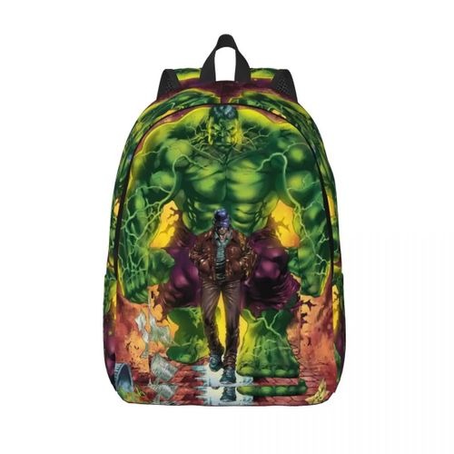 Sac à dos en toile personnalise Hulk pour hommes et femmes, imperméable, imprime, pour l'ecole et l'université