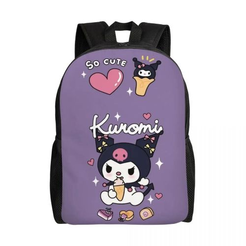 Sacs à dos personnalises et mignons, motif dessin anime Kuromi, pour hommes et femmes, imperméables, imprimes, pour l'ecole et l'université