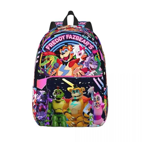 Sac à dos FNAFS Freddy Fazbear pour ecoliers, garcons et filles, avec poche