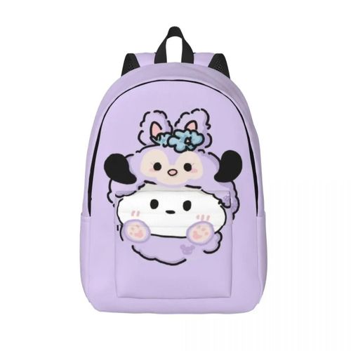Sacs à dos personnalises en toile Pochacco pour hommes et femmes, imperméables, imprimes, pour l'ecole et le collège