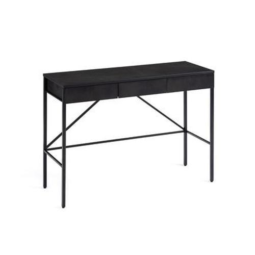 Am.Pm - Bureau Console Plateau Cuir, Febee  - Noir