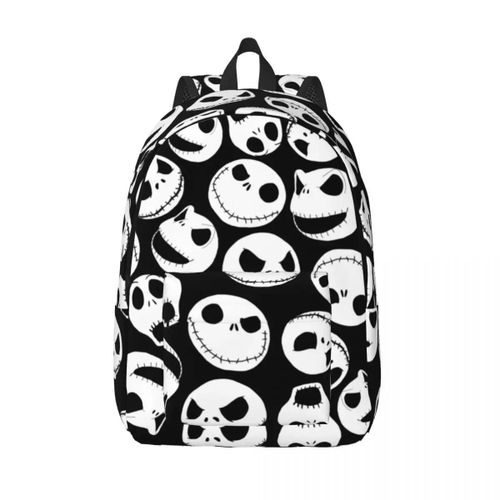 Sacs à dos en toile personnalises avec impression 3D, motif Jack Skellington, pour l'ecole et les voyages de L'Étrange Noël de Monsieur Jack