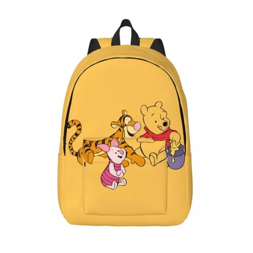 Sacs à dos personnalises en toile My Friends Tigrou et Winnie l'ourson pour hommes et femmes, imperméables, imprimes de dessins animes, pour l'ecole et le collège