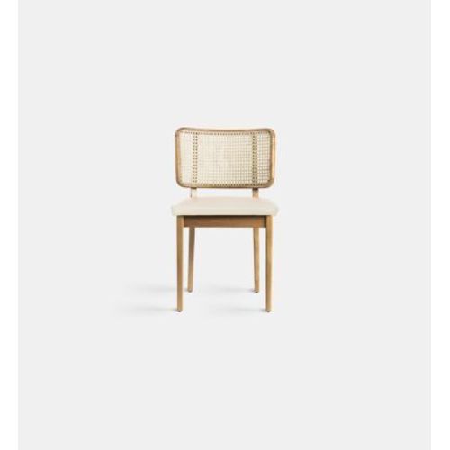Red Edition - Chaise Cannage - Chãªne / Sans Accoudoir, Cuir Vanille  - Beige