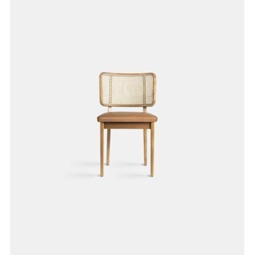 Red Edition - Chaise Cannage - Chãªne / Sans Accoudoir, Cuir Tabac  - Marron