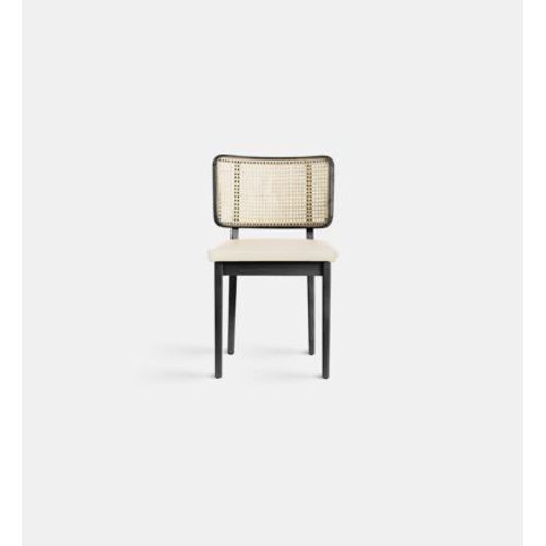 Red Edition - Chaise Cannage - Chãªne Noir / Sans Accoudoir, Cuir Vanille  - Beige