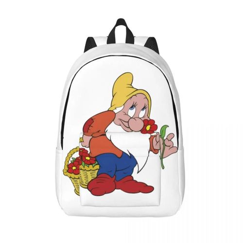 Sac à dos en toile personnalise Blanche-Neige et les Sept Nains pour hommes et femmes, sac d'ecole imperméable avec impression de dessin anime