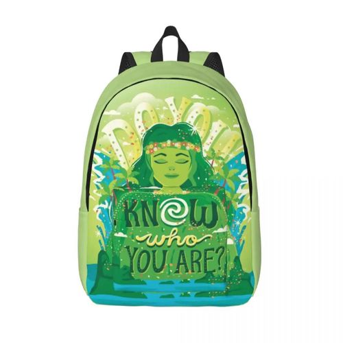 Sac à dos personnalise en toile Moana «Savez-vous qui vous êtes» pour femmes et hommes, sac d'ecole imperméable imprime