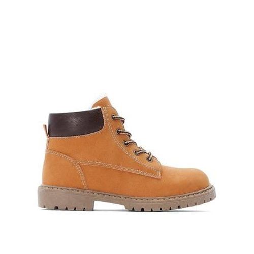 La Redoute Collections - Bottines Fourrã©Es Ã Lacets Et Zippã©Es&nbsp - Beige - 34