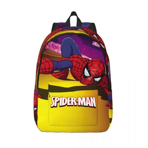 Sac à dos de maternelle avec logo quotidien, sac de camping à compartiments multiples, Marvel Spider Man, pour hommes, sac à dos pour enfants, cadeau