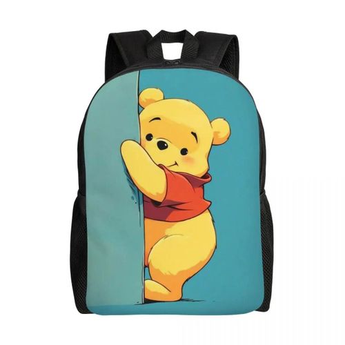 Sac à dos personnalise Winnie l'ourson pour femmes et hommes, imperméable, imprime, ideal pour l'ecole ou le collège