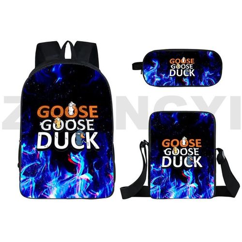 Grand sac à dos 3D motif oie, oie, canard, imperméable, en nylon, pour randonnée, trekking, école, pour garcons