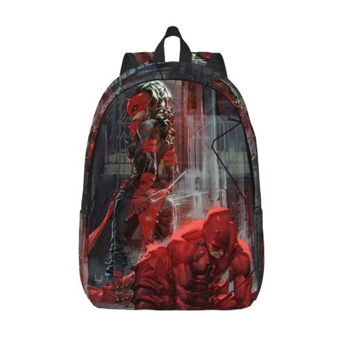 Sac à dos personnalise en toile Elektra & Daredevil pour hommes et femmes, cartable pour l'ecole et l'université